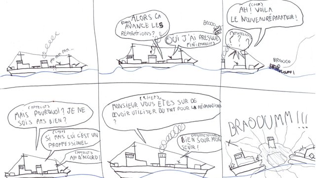 Réparer le bateau